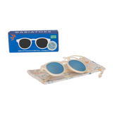 Sweet Cream Keyhole | Turquoise Blue Mirrored Lenses