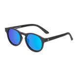Jet Black Keyhole | Polarized Cobalt Blue Mirrored Lenses
