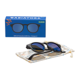 Jet Black Keyhole | Polarized Cobalt Blue Mirrored Lenses