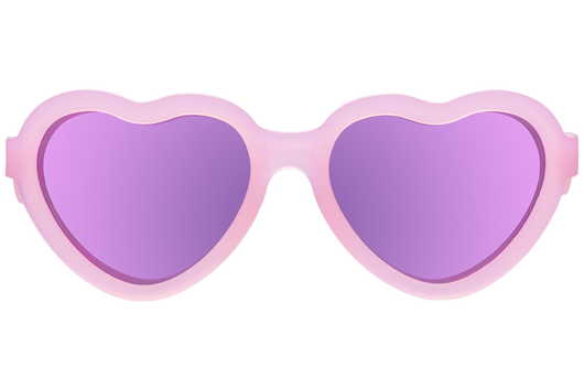 Frosted Pink Heart Purple Polarized Mirrored Lenses Babiators